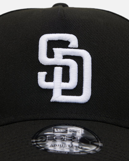 New Era San Diego Padres 'Black' 9FORTY A-Frame Snapback Black/White