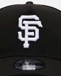 New Era San Francisco Giants 'Black' 9FORTY A-Frame Snapback Black/White