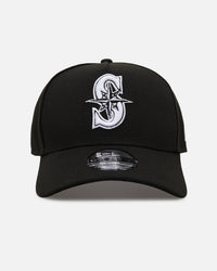 New Era Seattle Mariners 'Black' 9FORTY A-Frame Snapback Black/White