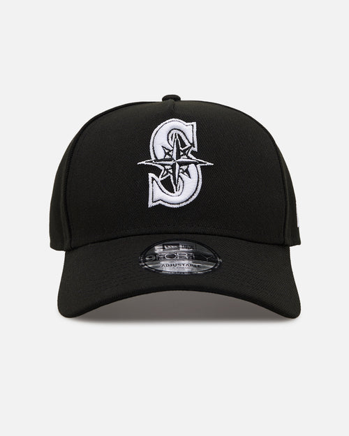 New Era Seattle Mariners 'Black' 9FORTY A-Frame Snapback Black/White