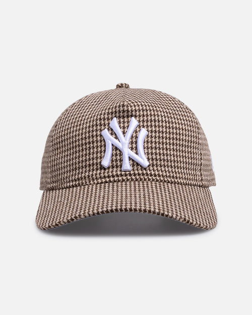 New Era New York Yankees 'Houndstooth' 9FORTY A-Frame Unstructured Strapback Brown