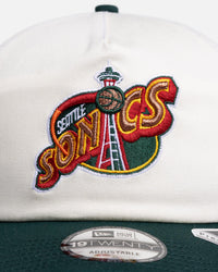 New Era Seattle SuperSonics 'Chrome White' 19TWENTY Snapback White/Green