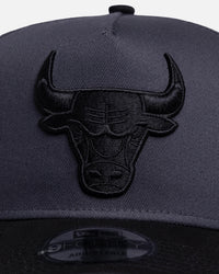 New Era Chicago Bulls 'Graphite Black' 9FORTY A-Frame Snapback Black/Grey