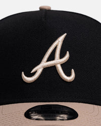 New Era Atlanta Braves 'Black Camel' 9FORTY A-Frame Snapback Black/Camel