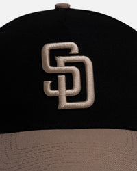 New Era San Diego Padres 'Black Camel' 9FORTY A-Frame Snapback Black/Camel