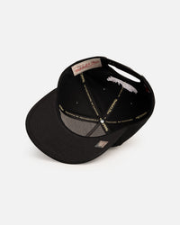 Mitchell & Ness Chicago Bulls 'Black Letter' Pro Pinch Snapback Black