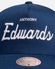 Mitchell & Ness Minnesota Timberwolves Anthony Edwards 'Classic' Script Pro Pinch Snapback Navy