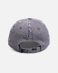 Von Dutch Cross Distressed Strapback Cap Washed Grey