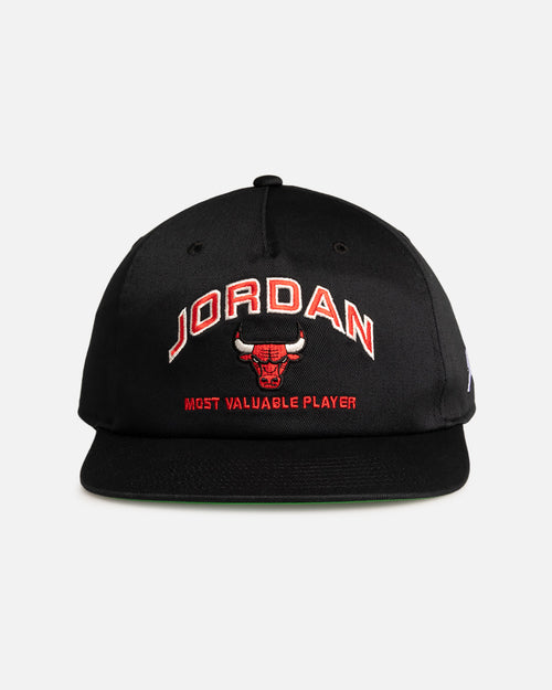 Jordan Chicago Bulls Jordan Pro Unstructured Flat Bill Snapback Black