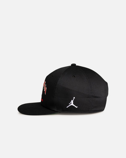 Jordan Chicago Bulls Jordan Pro Unstructured Flat Bill Snapback Black