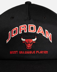 Jordan Chicago Bulls Jordan Pro Unstructured Flat Bill Snapback Black