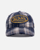 Von Dutch Gingham Dad Strapback Cap Blue