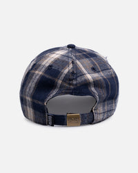 Von Dutch Gingham Dad Strapback Cap Blue