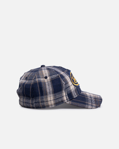 Von Dutch Gingham Dad Strapback Cap Blue
