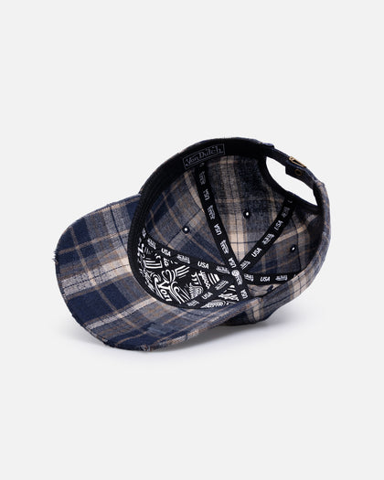 Von Dutch Gingham Dad Strapback Cap Blue