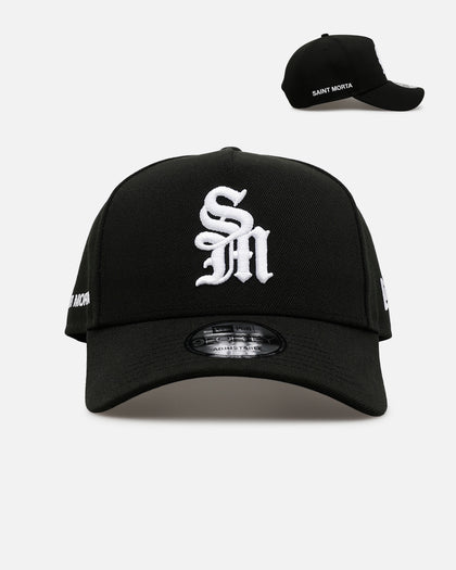 Saint Morta x New Era Logo 9FORTY A-Frame Snapback Black