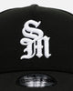 Saint Morta x New Era Logo 9FORTY A-Frame Snapback Black
