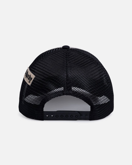 Ed Hardy Dragon Puffer Trucker Snapback Black/Pink