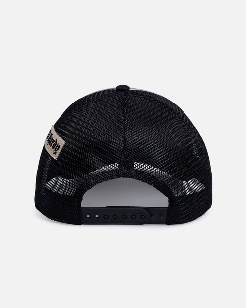 Ed Hardy Dragon Puffer Trucker Snapback Black/Pink