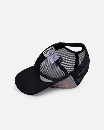 Ed Hardy Dragon Puffer Trucker Snapback Black/Pink
