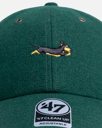 47 Brand Dachshund Wool 47 Clean Up Strapback Green