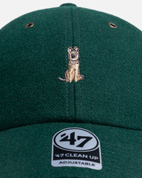 47 Brand German Shepard Wool 47 Clean Up Strapback Green