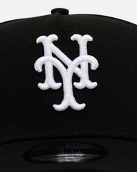 New Era New York Mets 'Black And White' 9FORTY A-Frame Snapback Black/White