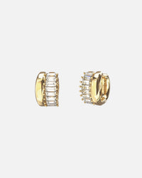 Guess Mainline Women's Les Baguettes 12mm Mini Hoop Earrings Gold