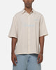 Vouseti Full Court Button Up Shirt Latte White Stripe