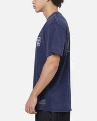 Bleacher Athletic New Zealand Warriors NRL Attrition Washed T-Shirt Blue