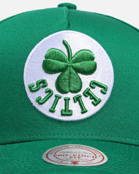 Mitchell & Ness Boston Celtics 'Upside Down Logo' Pro Pinch Snapback Green