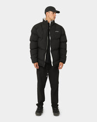 PYRA Sherpa Puffa Jacket Black/White
