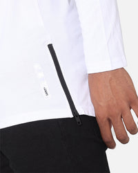 Saint Morta Drop Tail Long Sleeve T-Shirt White
