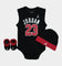 Jordan Infant Beanie Booties Onesie Set Black