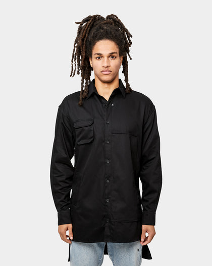 The Anti Order Man Made Long Sleeve Shirt Black