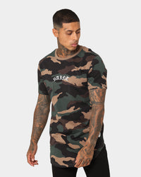 Saint Morta Day Of The Dead T-Shirt Woodland Camo