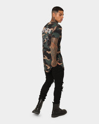 Saint Morta Day Of The Dead T-Shirt Woodland Camo