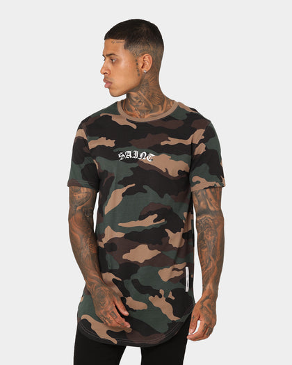 Saint Morta Day Of The Dead T-Shirt Woodland Camo