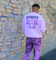 Loiter Born Of Pain Crewneck Purple Tie Dye