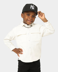 EN ES KIDS Kids' Style Long Sleeve Button Up Shirt Beige