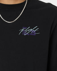 Jordan Flight Heritage '85 Long Sleeve T-Shirt Black Ocean