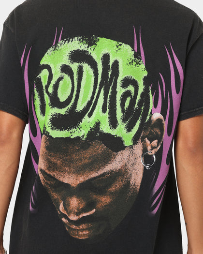 Rodman Brand Metal Logo Vintage T-Shirt Black Wash
