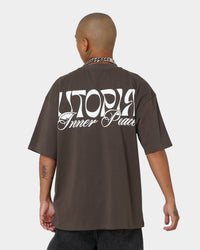 Loiter Utopia Fleur T-Shirt Charcoal