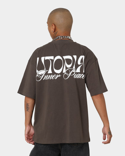 Loiter Utopia Fleur T-Shirt Charcoal
