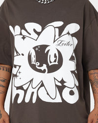 Loiter Utopia Fleur T-Shirt Charcoal
