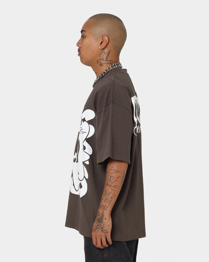 Loiter Utopia Fleur T-Shirt Charcoal