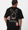 Playboy Floral Bunny Trip Short Sleeve T-Shirt Black