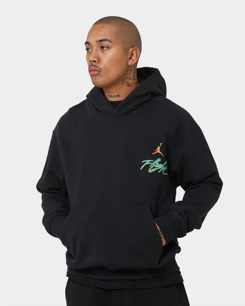 Jordan Essential Flight Graphic Fleece Hoodie Black/New Emerald