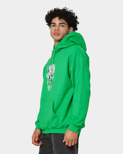 Rats Get Fat Paint Flower Hoodie Green