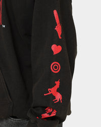 American Thrift Chicken Boom Vintage Hoodie Black Wash